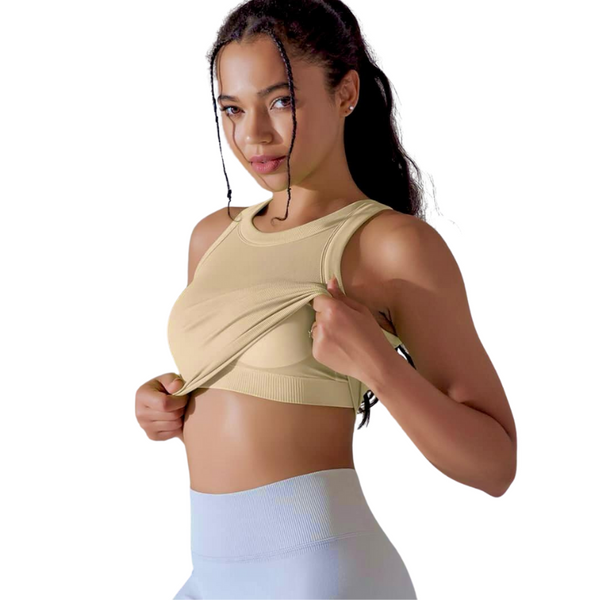 Brassière de sport à deux niveaux pour femmes.